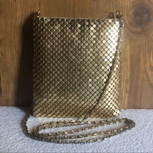 Small Gold Metallic Chain Purse